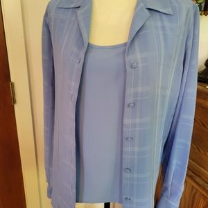 Ladies two-piece blouse and tank